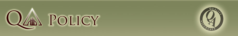 QA Policy QA Policy